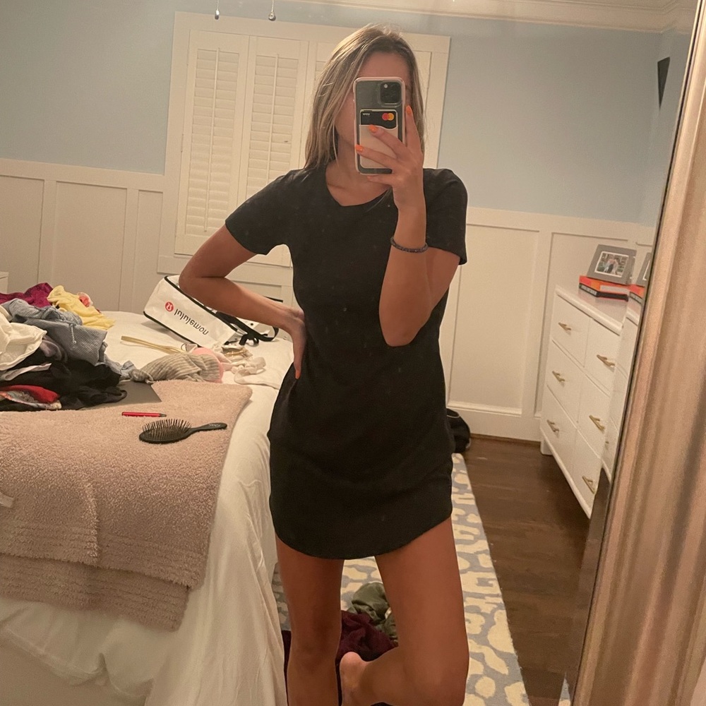 Black CHASER t shirt dress